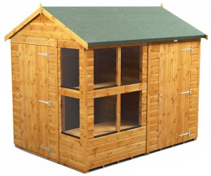 Power 8x6 Apex Combined Potting Shed with 4ft Storage Section